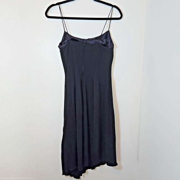Maria Bianca Nero Black Bodycon Dress Sz L Sleeveless Ruched Party Cocktail Y2K - Picture 2 of 9
